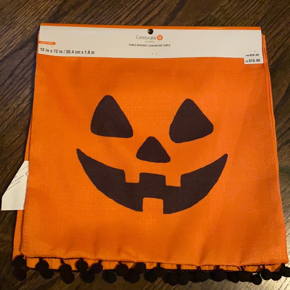 A cute, 12in by 72in table runner perfect for Halloween!